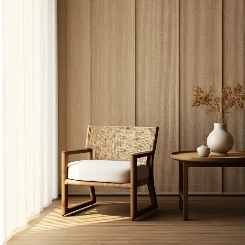 Film decorativ din PVC cu cereale din lemn multicolor